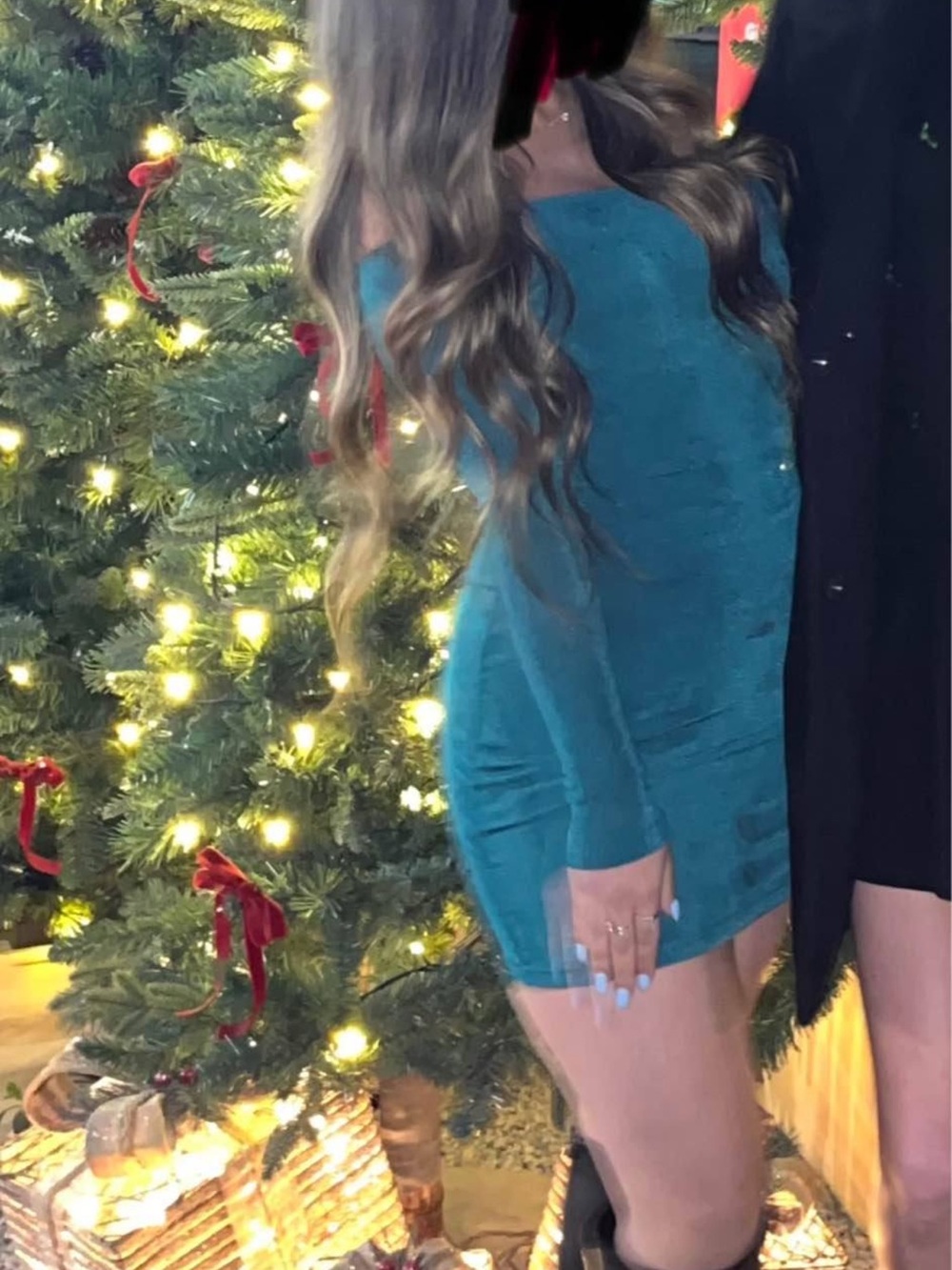 Princess Polly Off-Shoulder Velvet Dress